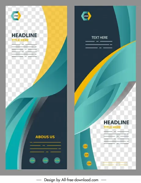 corporate banner templates modern colorful dynamic decor