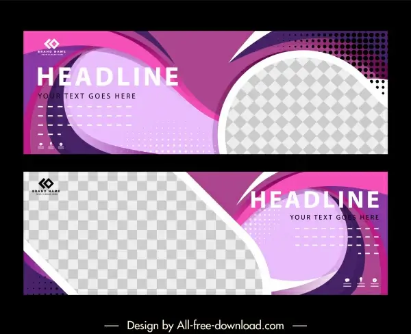 corporate banner templates modern dynamic checkered abstract