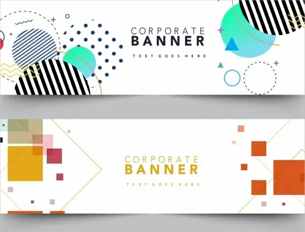 corporate banner templates modern geometric design