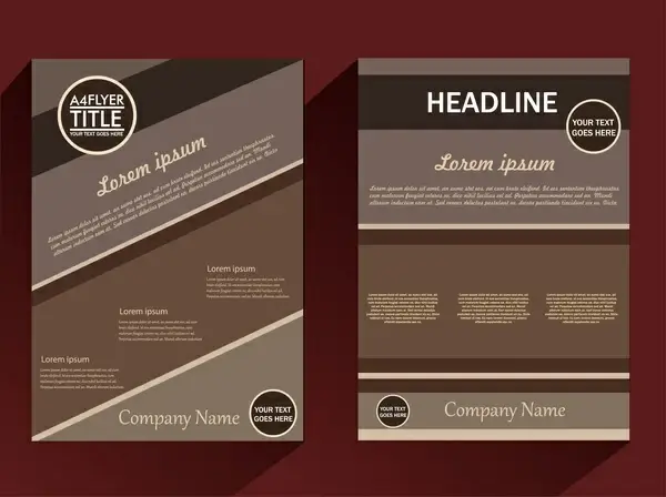 corporate brochure design with dark classical background