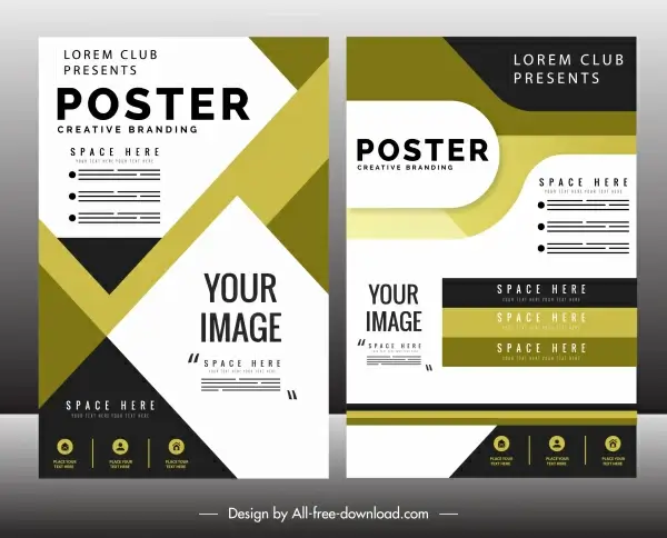 corporate brochure template colorful modern abstract layout