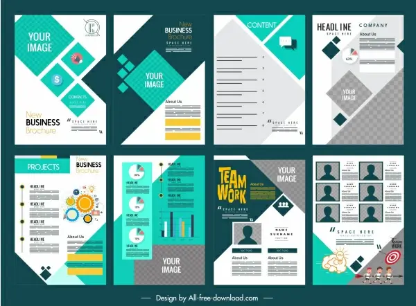 corporate brochure templates colorful modern layout