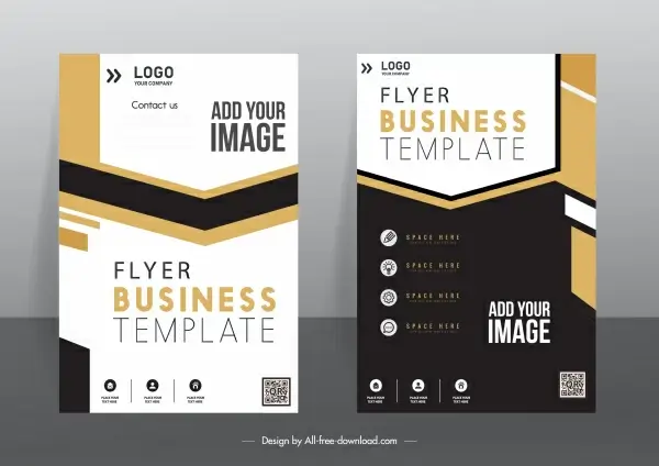 corporate flyer cover templates elegant modern contrast design