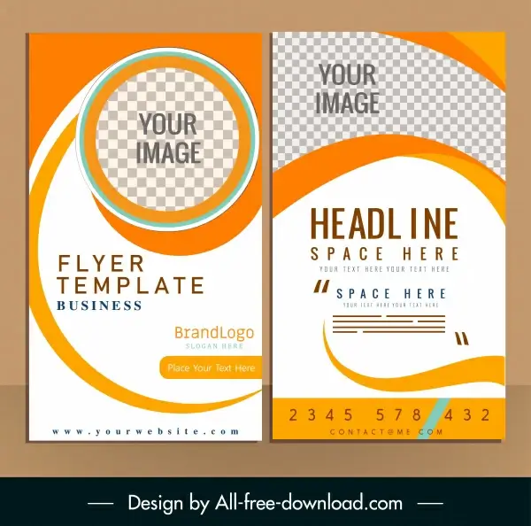 corporate flyer template modern colorful checkered decor