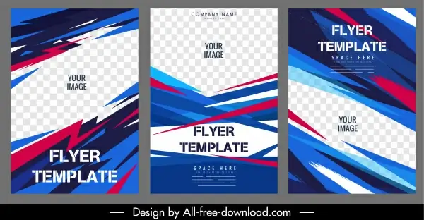 corporate flyer templates dynamic colorful checkered decor