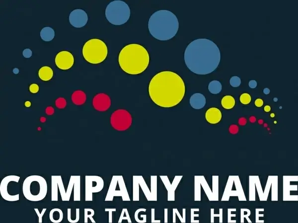 corporate logotype colorful circles decoration