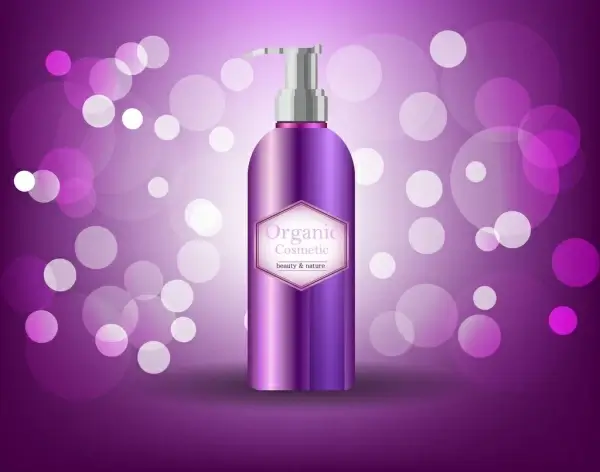 cosmetic advertisement violet bokeh decoration sprayer icon