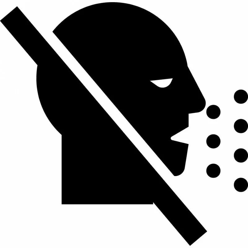 cough symptom sign icon head side slash silhouette sketch