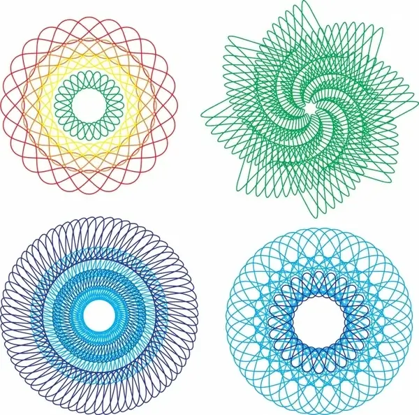 money pattern design elements seamless circle twist shapes