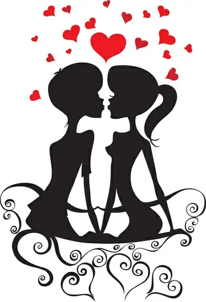 Loving Couple Man Woman Walking Silhouette Stock Vector (Royalty Free)  704140342 | Shutterstock