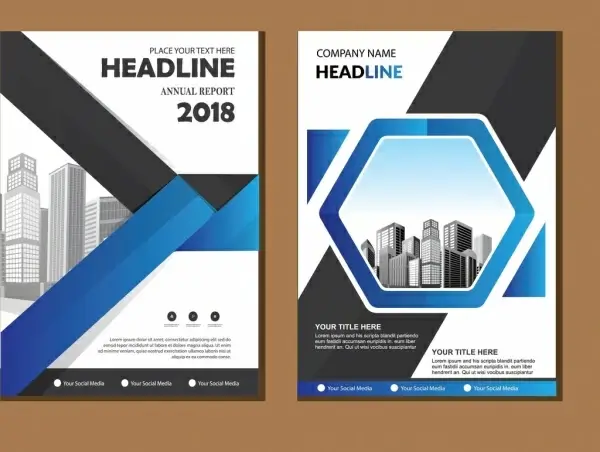 cover brochure layout annual report poster flyer with geometric shape