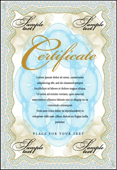 cover template gentle certificate vector