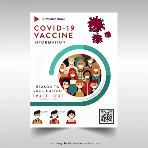 covid vaccine banner virus community sketch