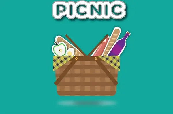 crate of food for picnic