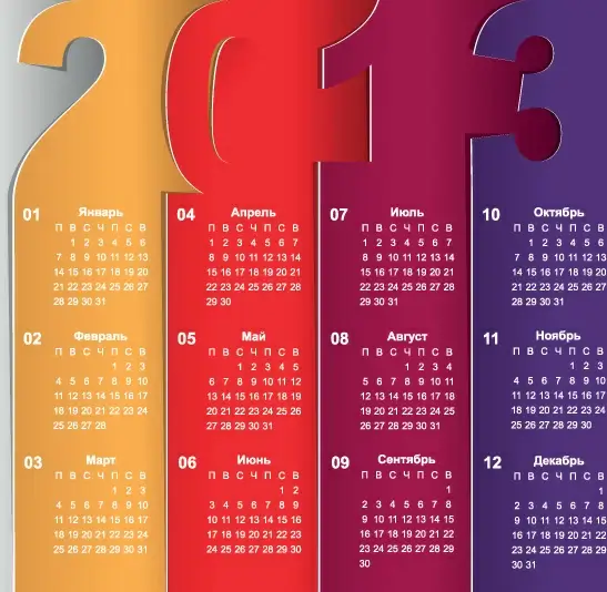 creative13 calendars design elements vector set