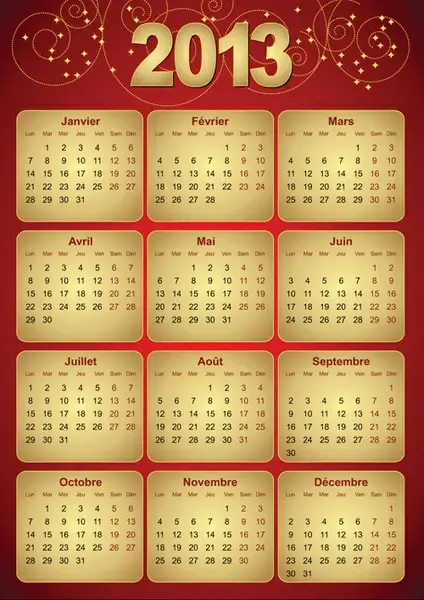 creative13 calendars design elements vector set