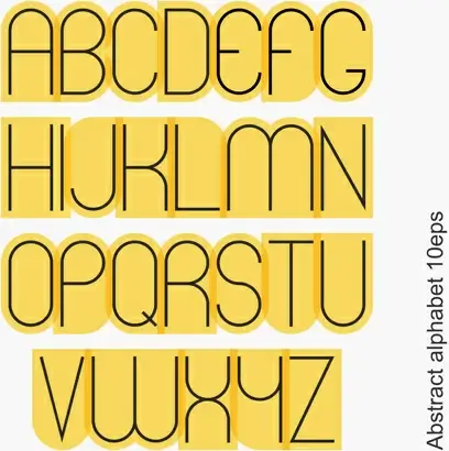 Creative alphabets design vector set Vectors graphic art designs in