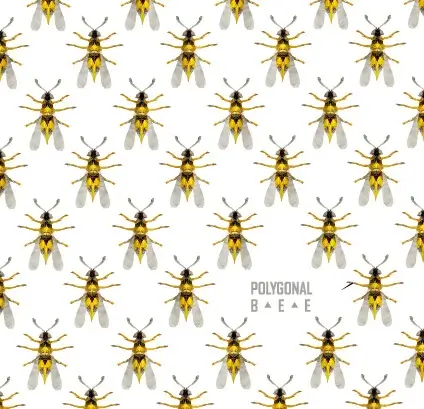 creative bee seamless pattern vector