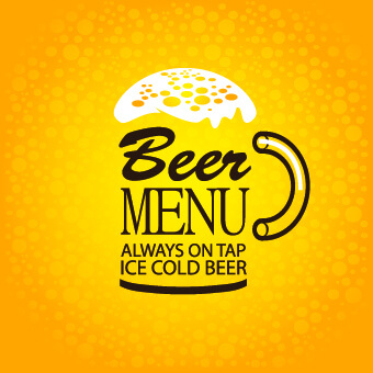 creative beer poster design vector