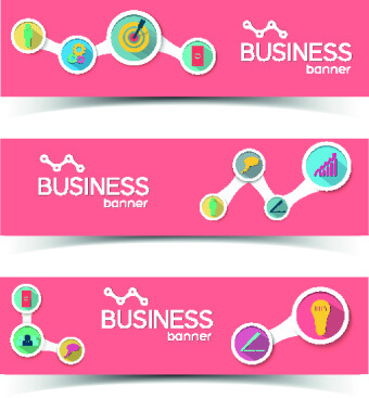 creative business banners elements vector