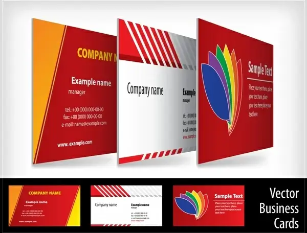 business card templates elegant modern colorful flat decor
