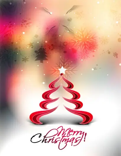 creative christmas tree blurs background graphics vector 