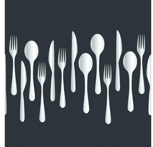 creative cutlery pattern seamless vector