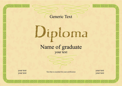 creative diploma and certificate design vector