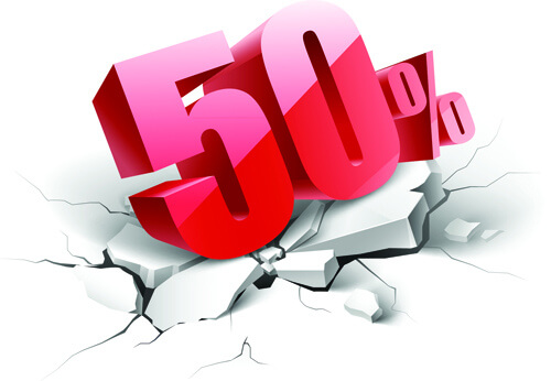 creative discount percent design vector background