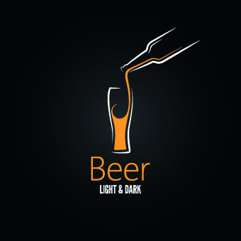 creative drink logos design vector