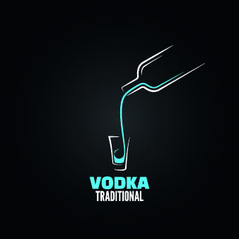 creative drink logos design vector