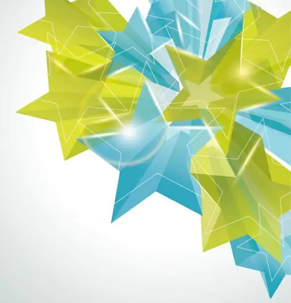 creative five pointed star vector background