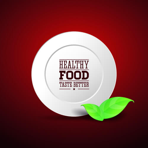 creative healthy food labels vector