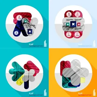 creative infographic flat icons vector