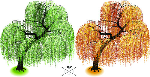 creative isometric trees design vector