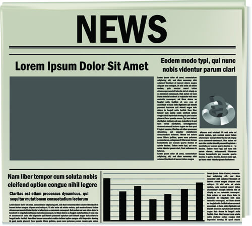 creative newspaper design elements vector set