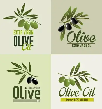 creative olive oil logos vectors