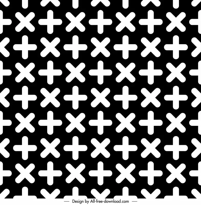 creative pattern black white calculation mark sign repeating 