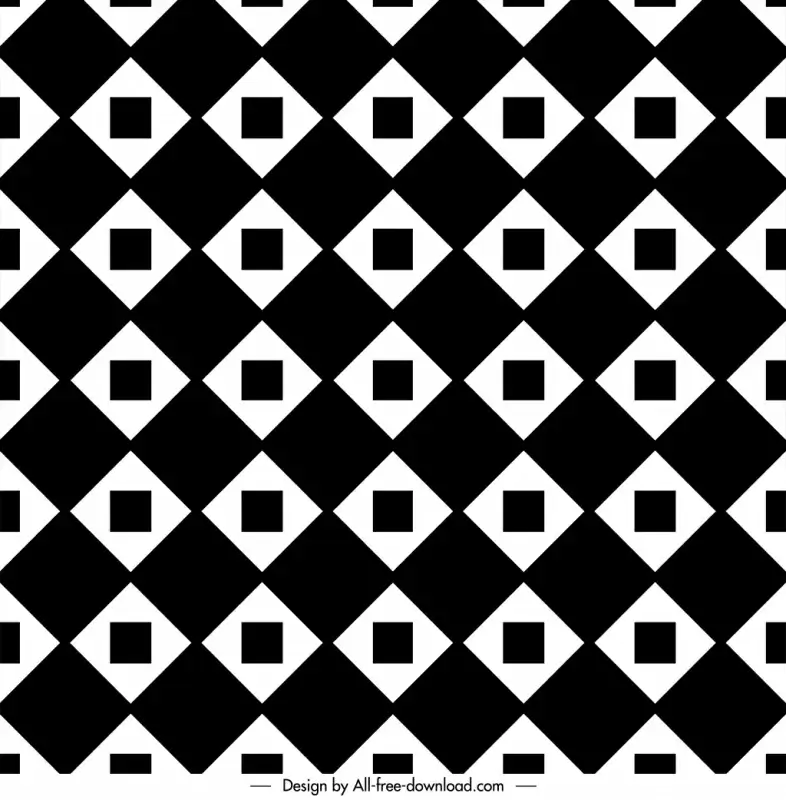creative pattern template black white symmetric squares repeating 
