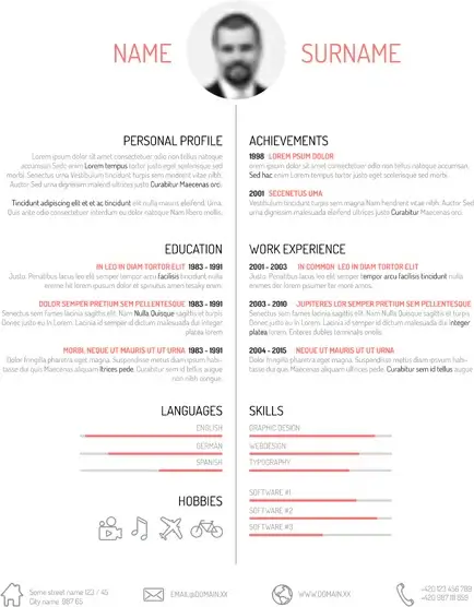 creative resume template design vectors