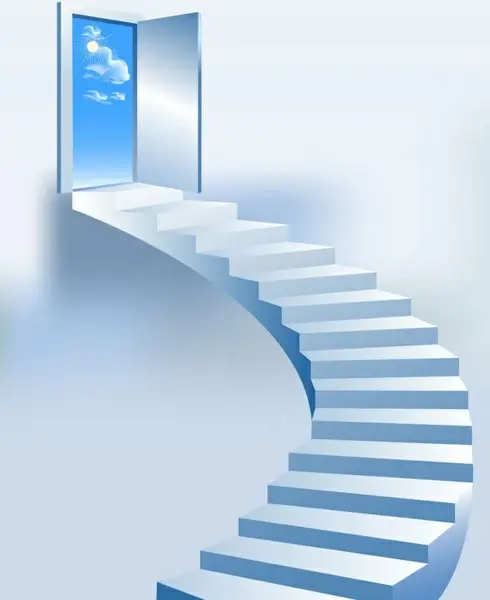 creative stairs background vector