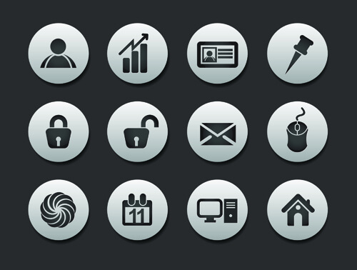 creative web icon buttons design vector