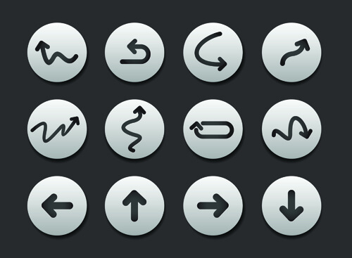 creative web icon buttons design vector