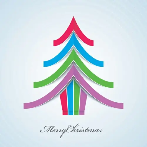 creative xmas tree background vector graphics 