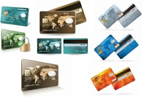 bank card templates global map decor modern design