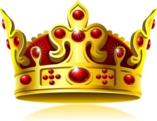 crown icons golden gems decor 3d design