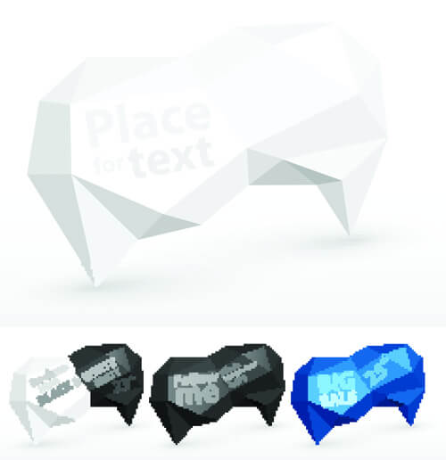 crumpled paper for speech bubbles vector
