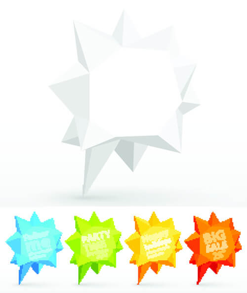 crumpled paper for speech bubbles vector