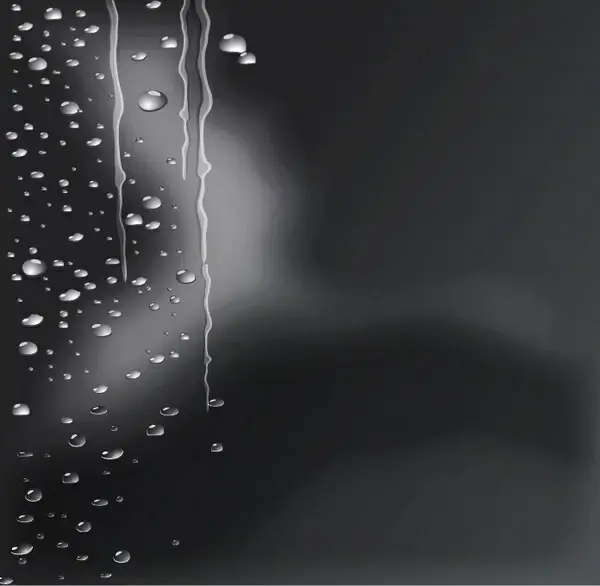 decorative background template wet droplets dark black white