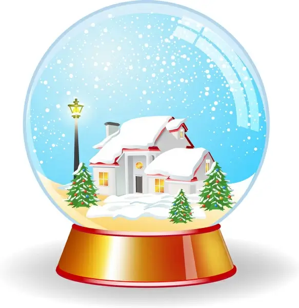 crystal magic globe with house unde snow 